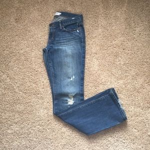 Abercrombie & Fitch Distressed Boot Cut Jean